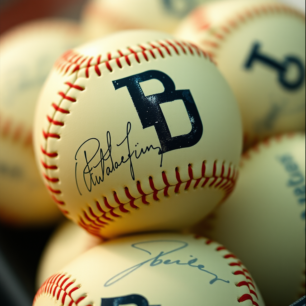 signed Padres baseballs